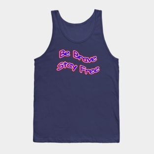 Be Brave Stay Free Neon Retro U.S.A Tank Top